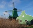 Windmills ner Amsterdam on Zaanse Schans.