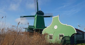 Windmills at Zaanse Schans Windmills ner Amsterdam on Zaanse Schans.