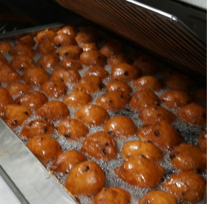 Baking the New Year's Eve "Oliebol" is a Dutch tradition