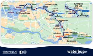 UNESCO Kinderdijk Holland map Waterbus