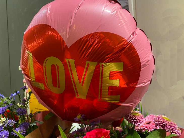 Valentine's Day love balloons