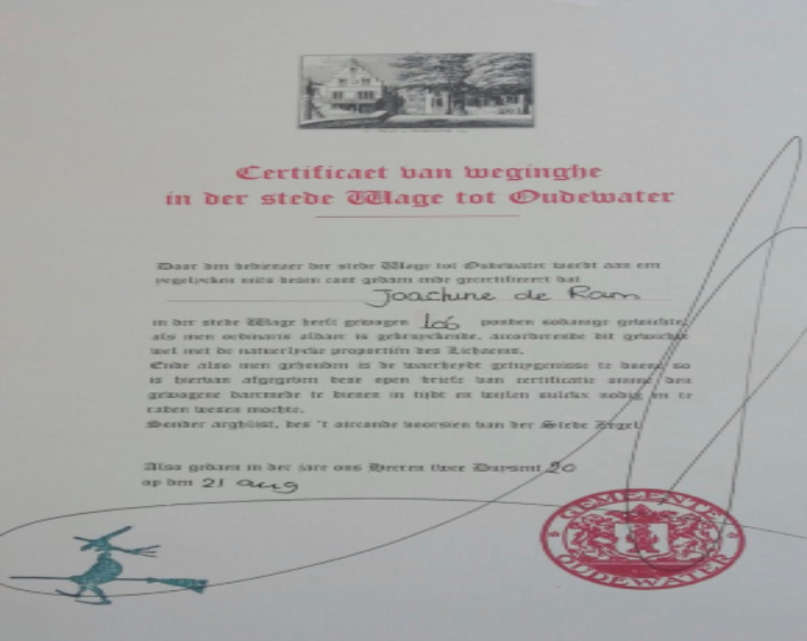 Certificate official 
